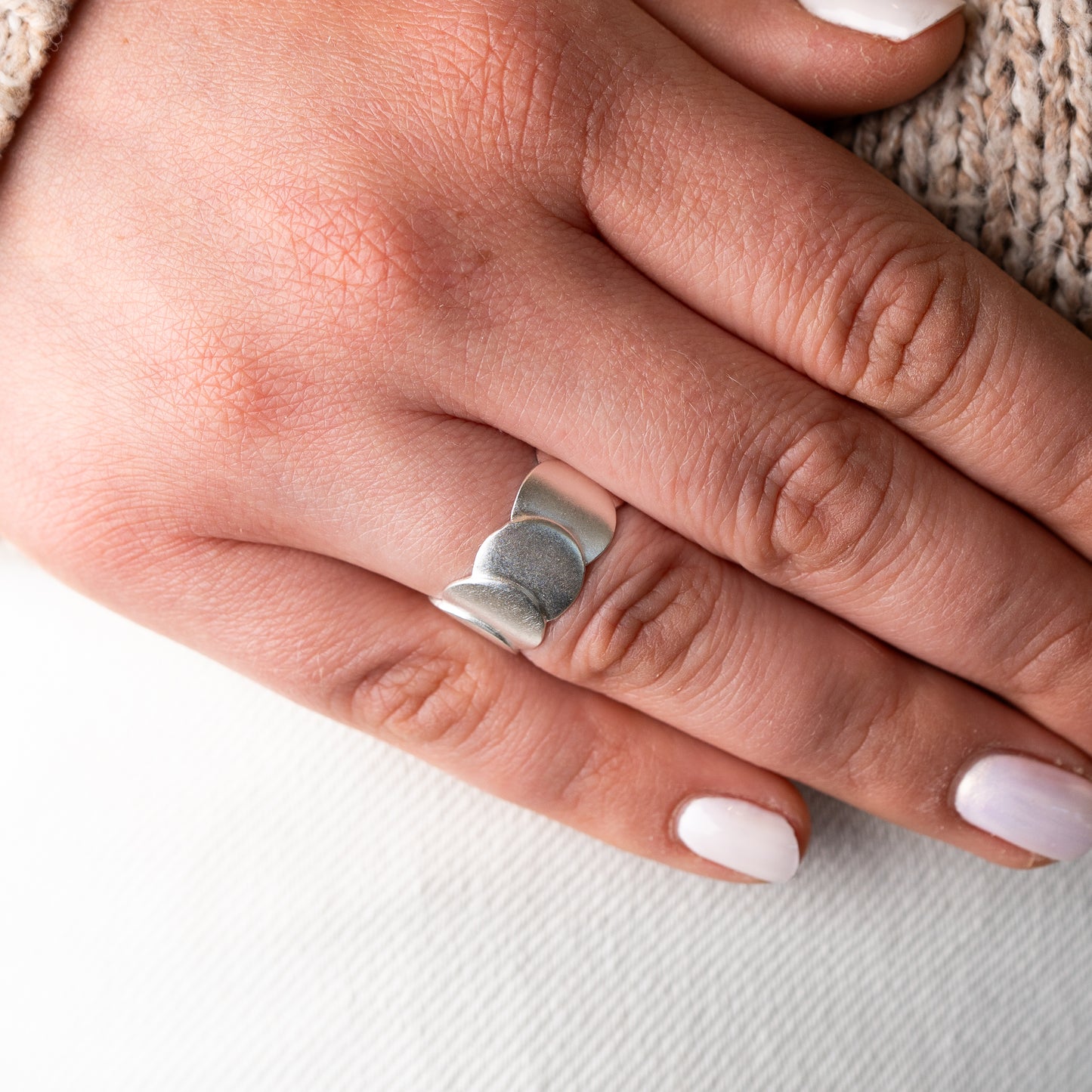 Anillo ajustable óvalos