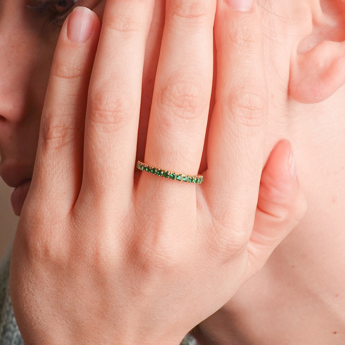 Anillo verde Amelie