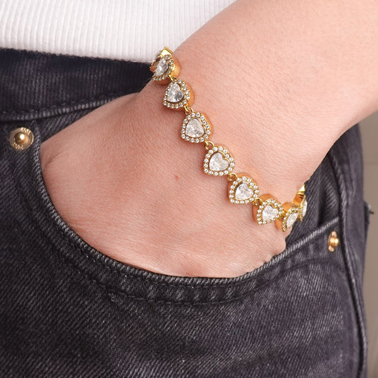 Pulsera corazones eternos