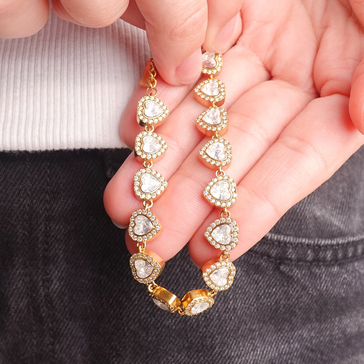 Pulsera corazones eternos