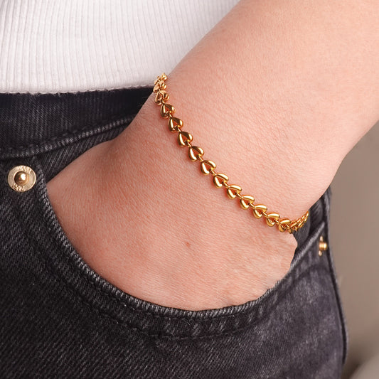 Pulsera gold hearts