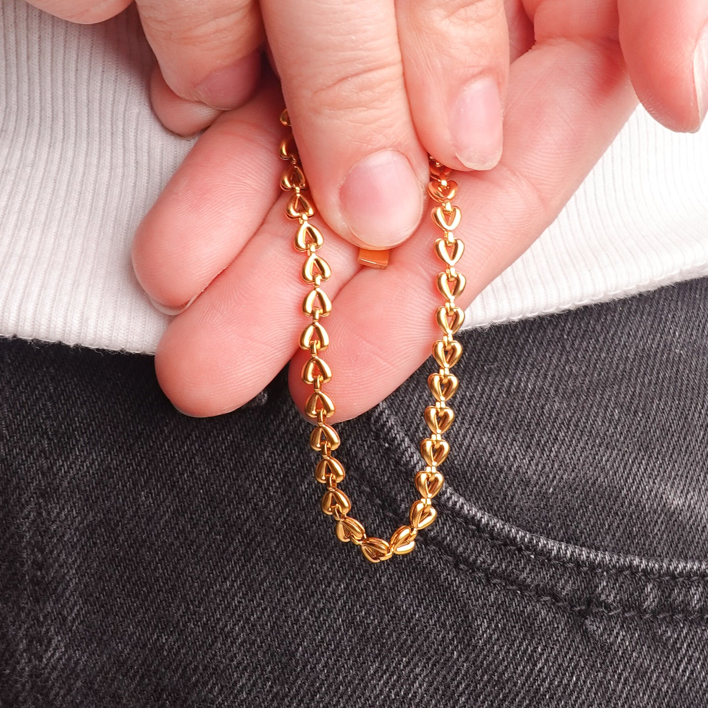 Pulsera gold hearts