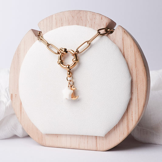 Collar timón media luna y estrella