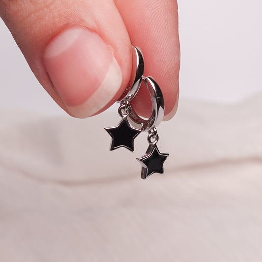 Aros argolla huggie Estrella Noire