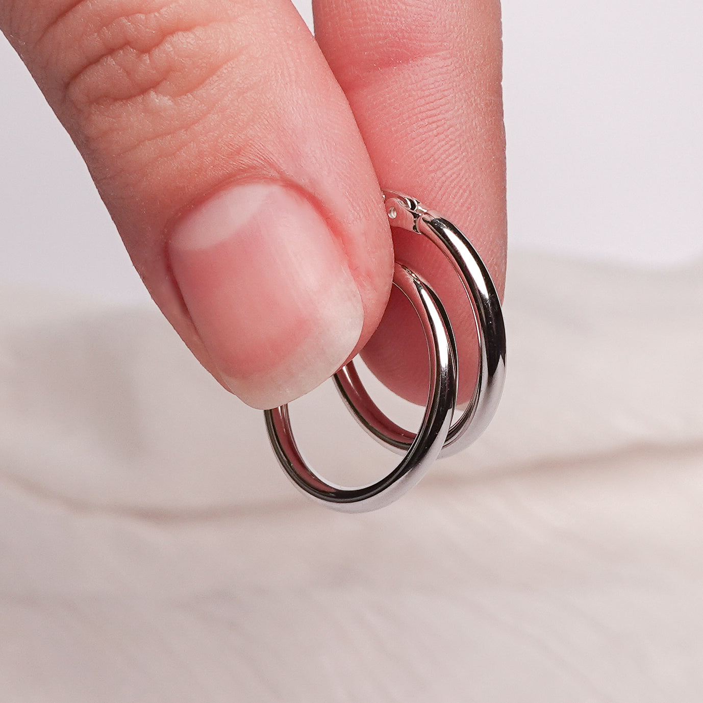 Aros argolla Essential Silver 19mm