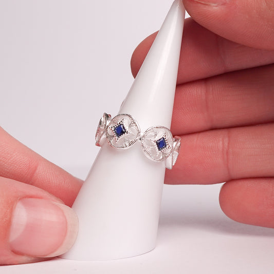 Anillo ajustable Azul Imperial