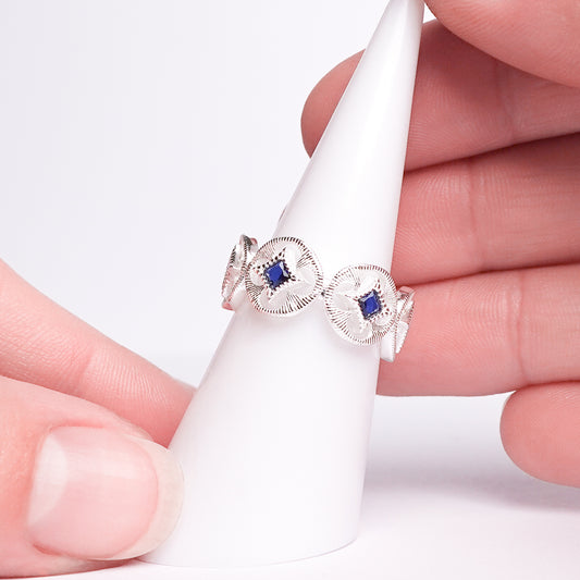 Anillo ajustable Azul Imperial