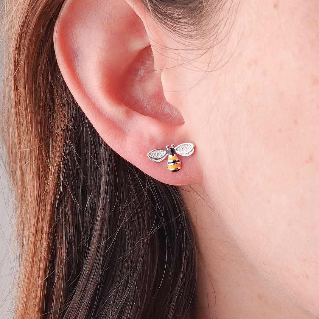 Aros pegados abeja y margarita