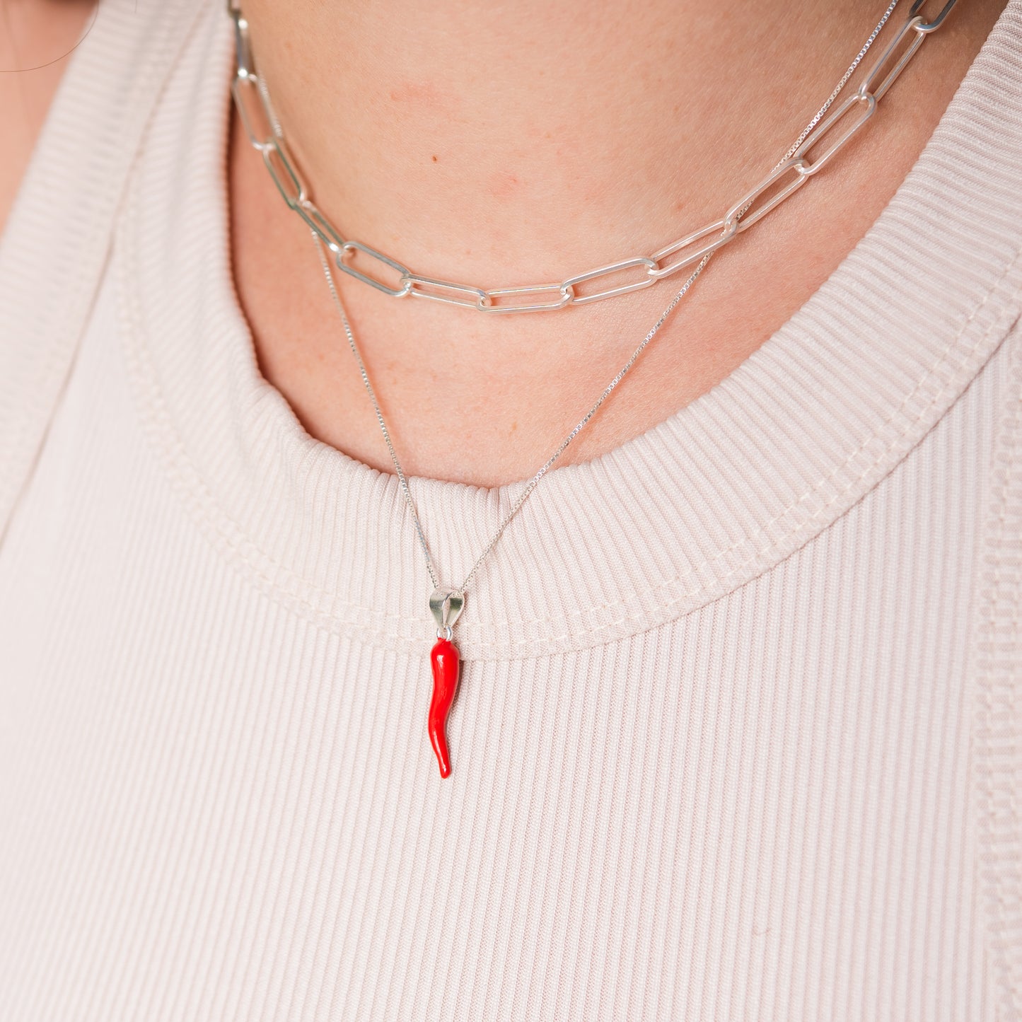 Collar chocker eslabones satinados