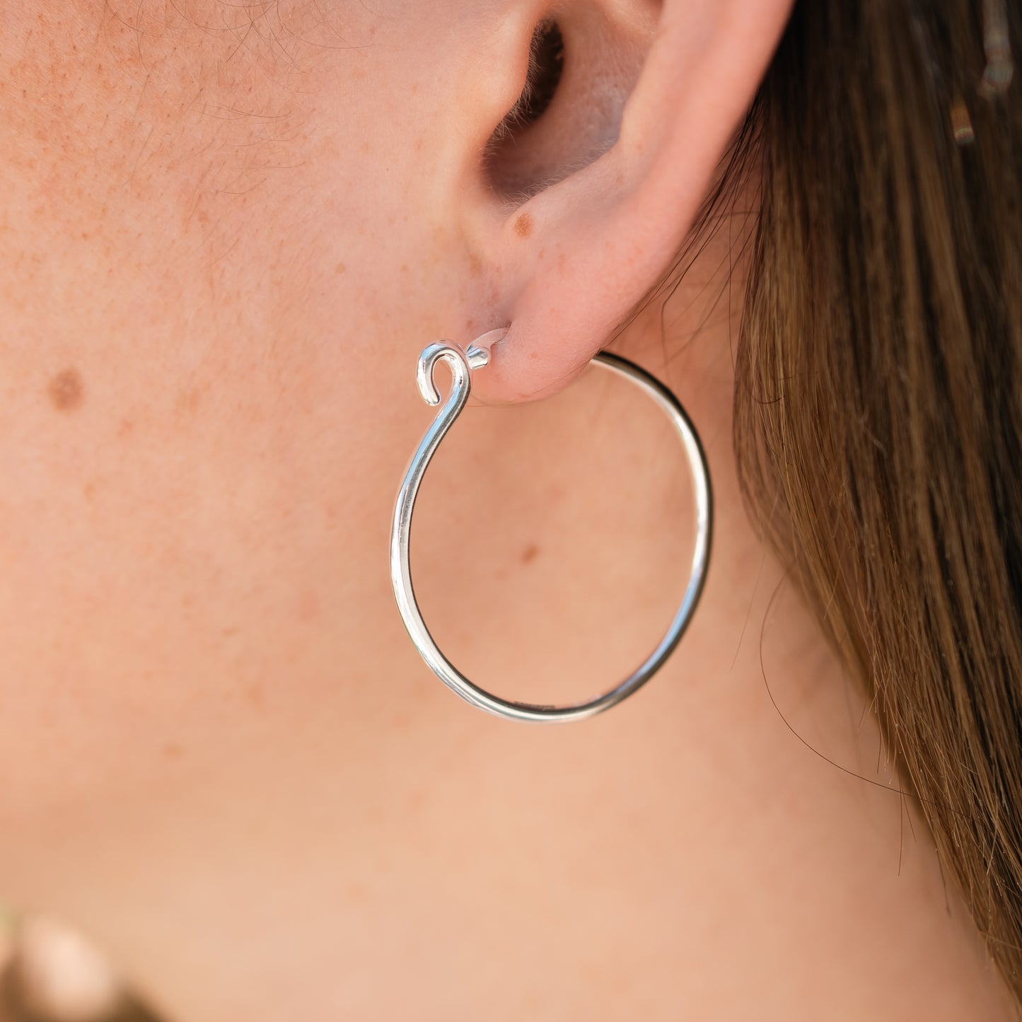 Aros argolla lisa con gancho 30 mm