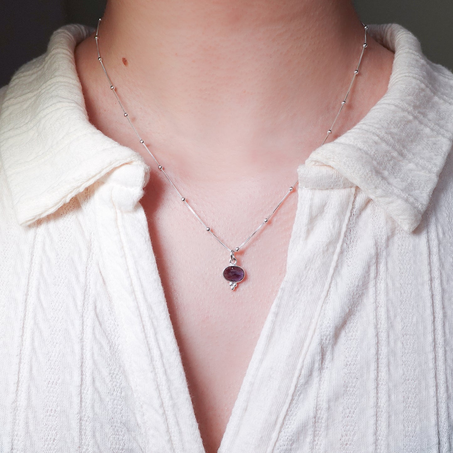 Collar cristal alma azulado