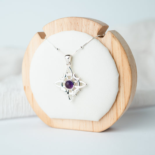 Collar Nudo de bruja Amatista