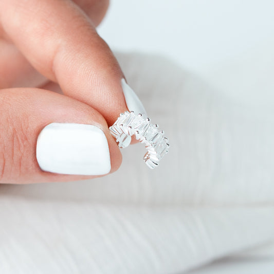 Aros ear cuff brillo Baguette