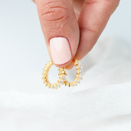 Aros argolla circones bañado en oro
