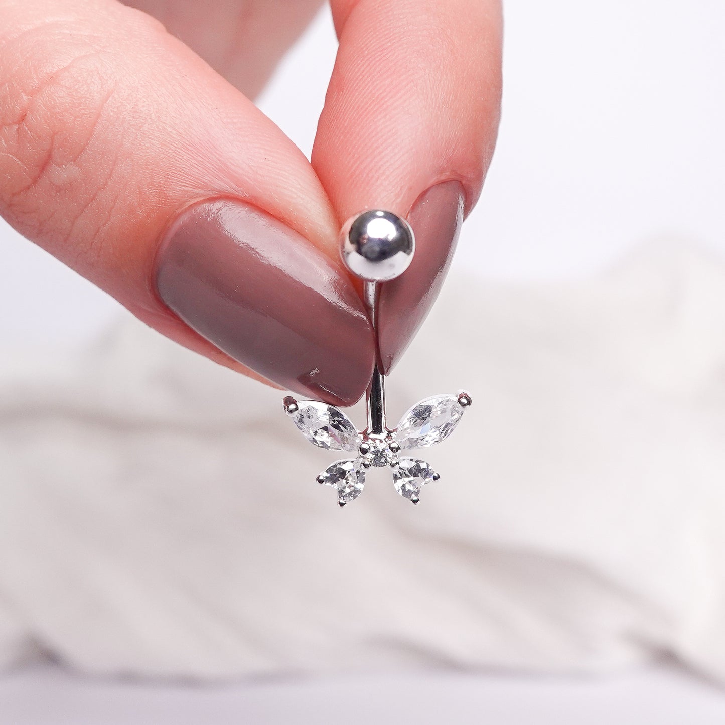 Aro piercing ombligo Mariposa