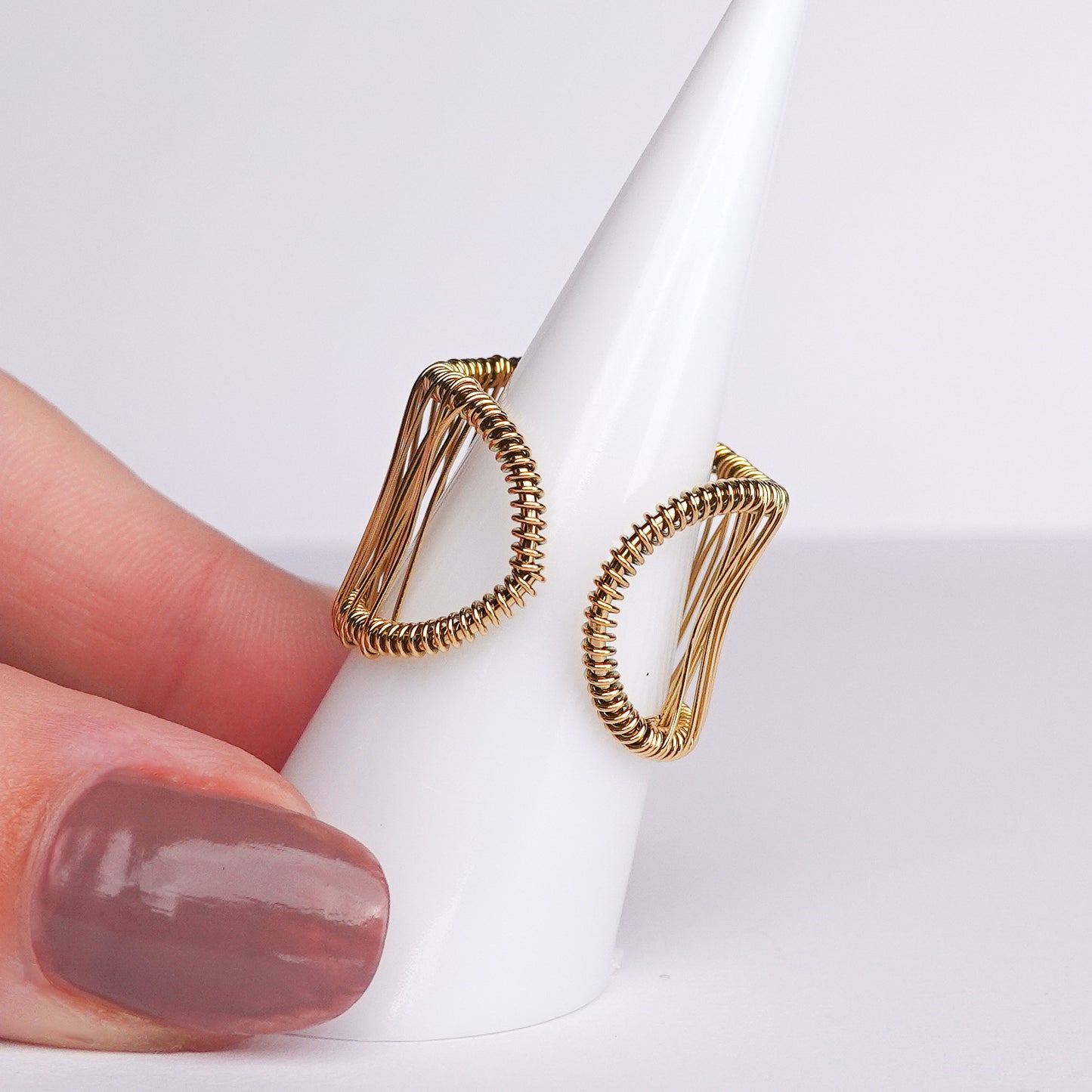 Anillo ajustable Trama bañado en oro