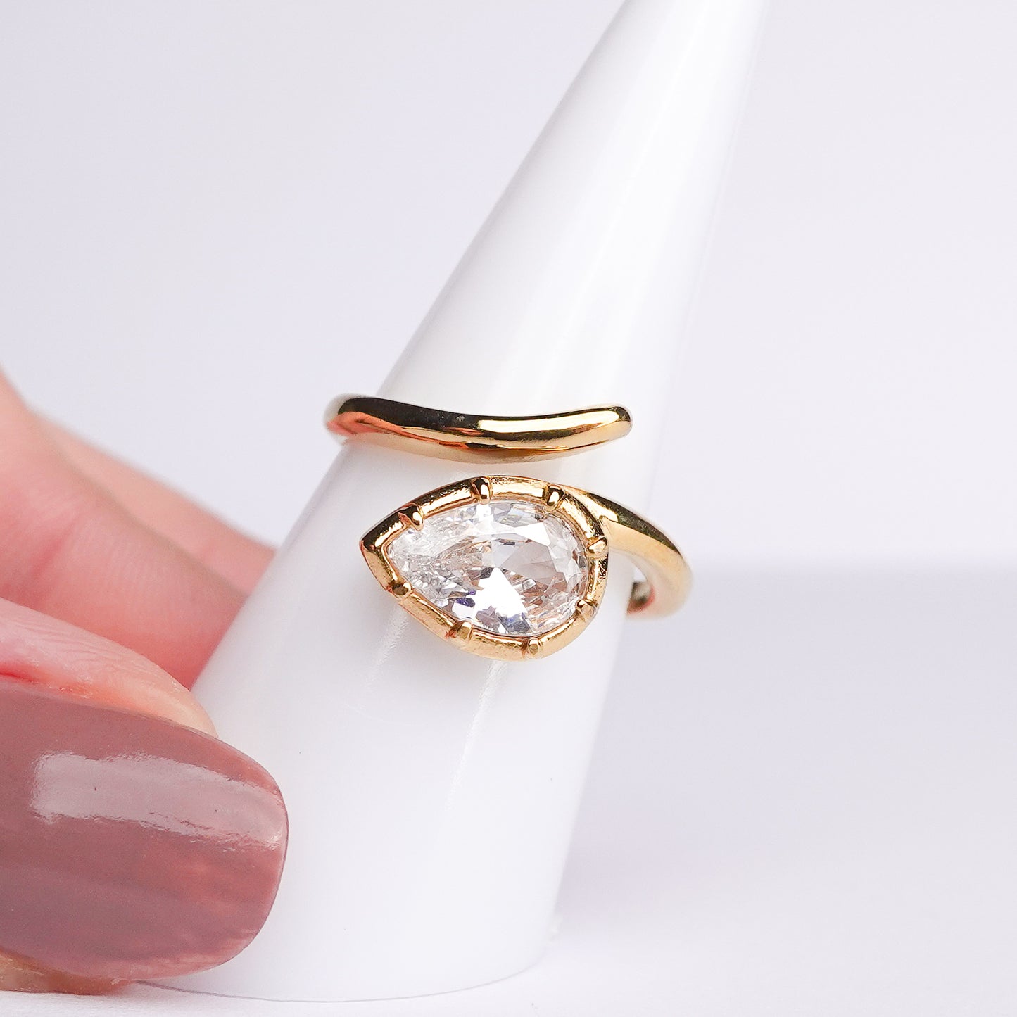 Anillo ajustable Vienne bañado en oro