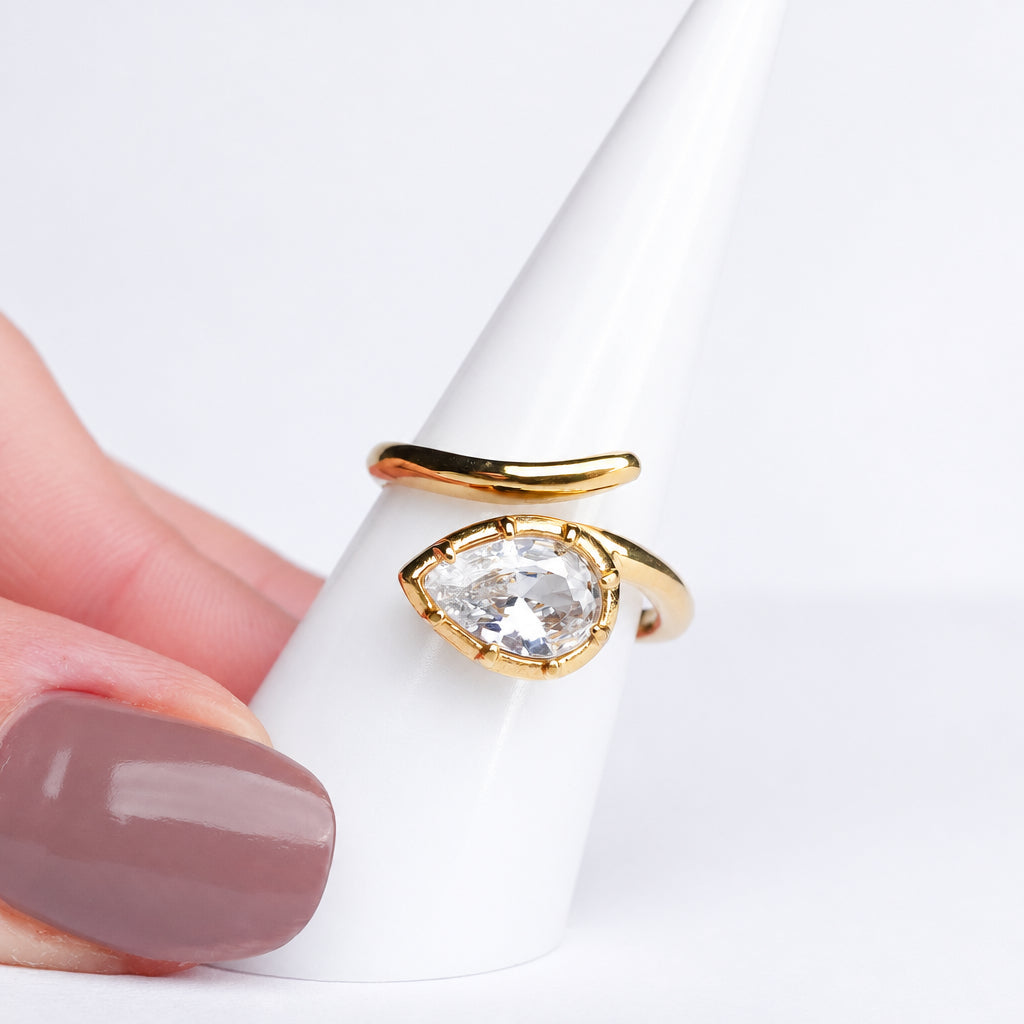Anillo ajustable Vienne bañado en oro