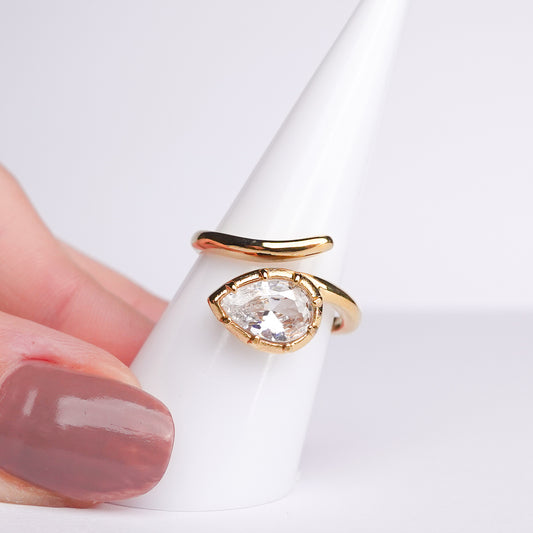 Anillo ajustable Vienne bañado en oro