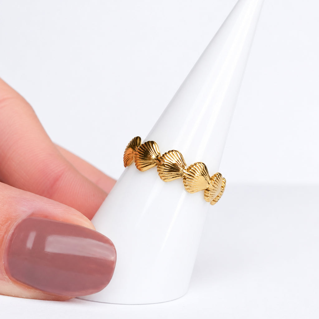 Anillo ajustable Merina bañado en oro