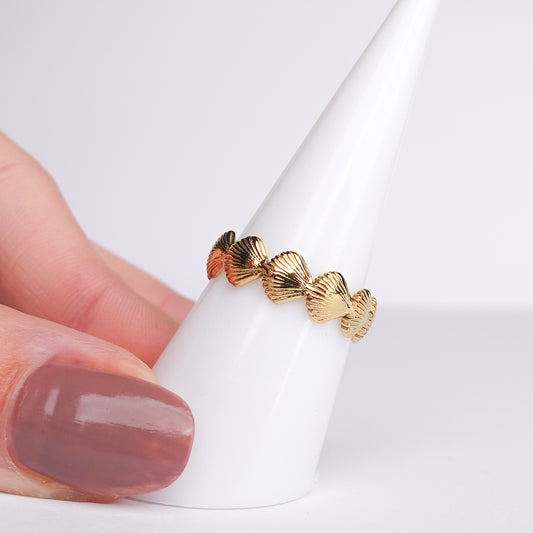 Anillo ajustable Merina bañado en oro
