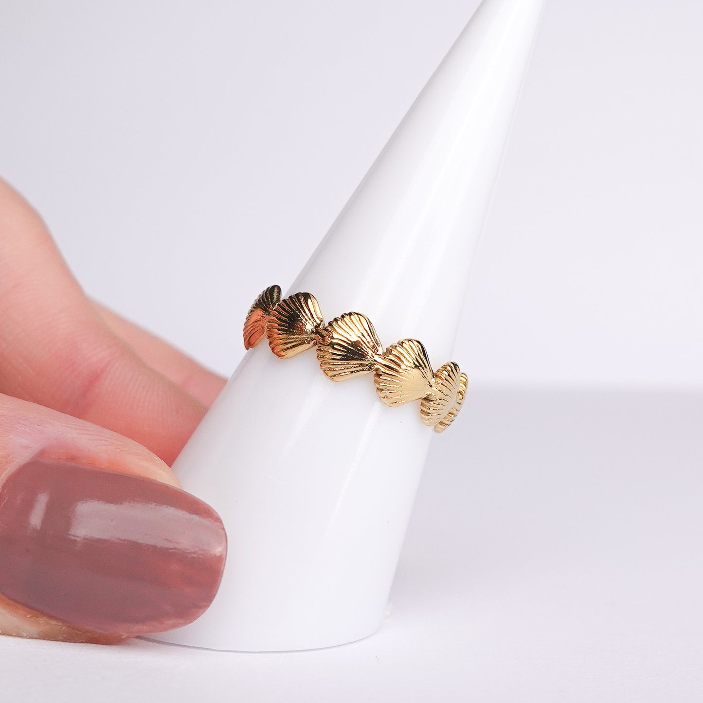 Anillo ajustable Merina bañado en oro