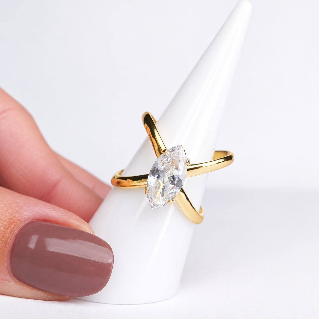 Anillo ajustable Altea bañado en oro