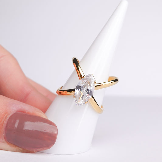 Anillo ajustable Altea bañado en oro