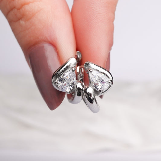 Aros huggie Ciel Silver