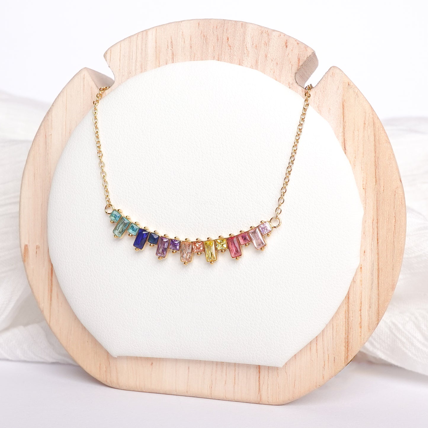 Collar Multicolor bañado en oro