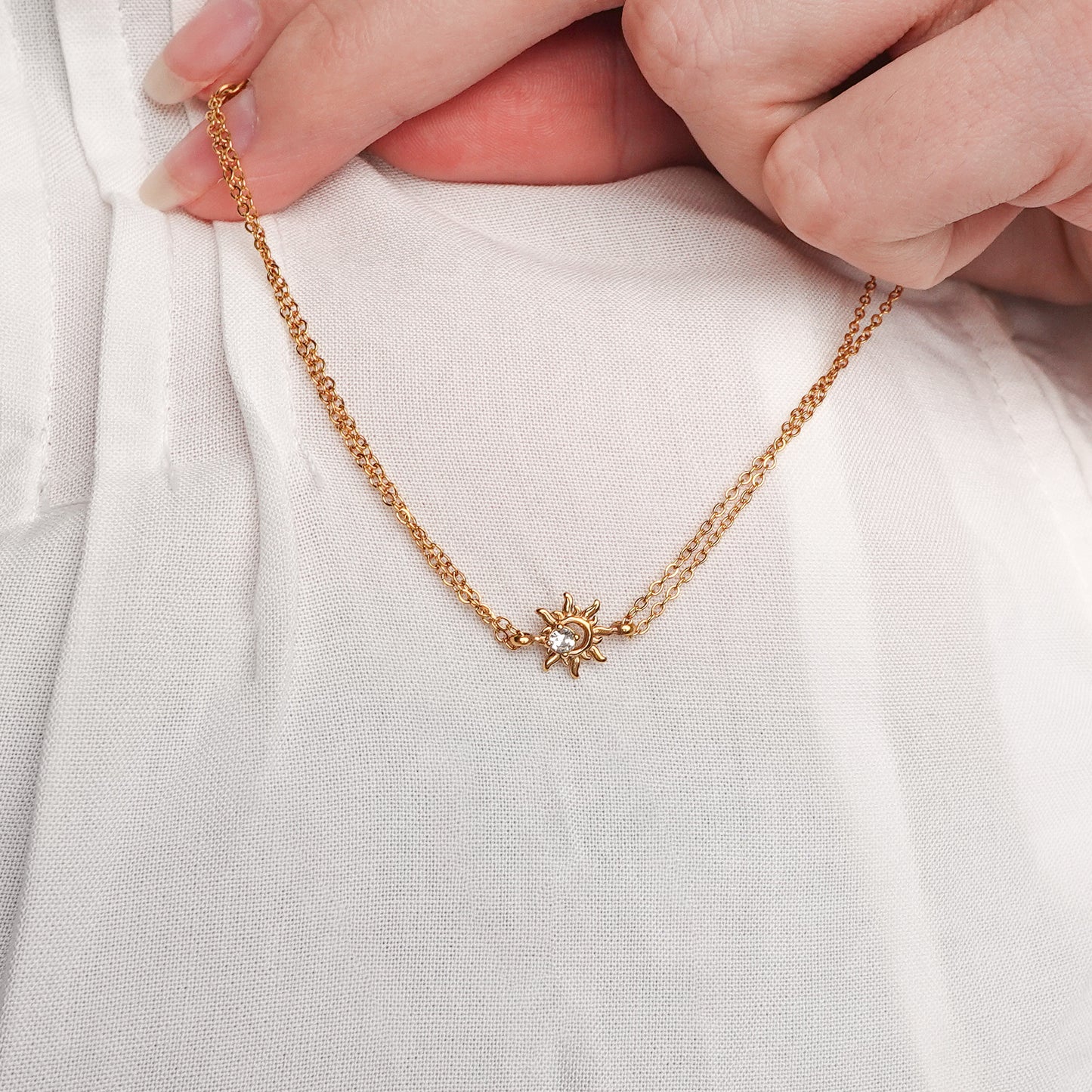 Pulsera Sol bañado en oro