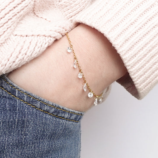 Pulsera Lluvia de Luz bañado en oro