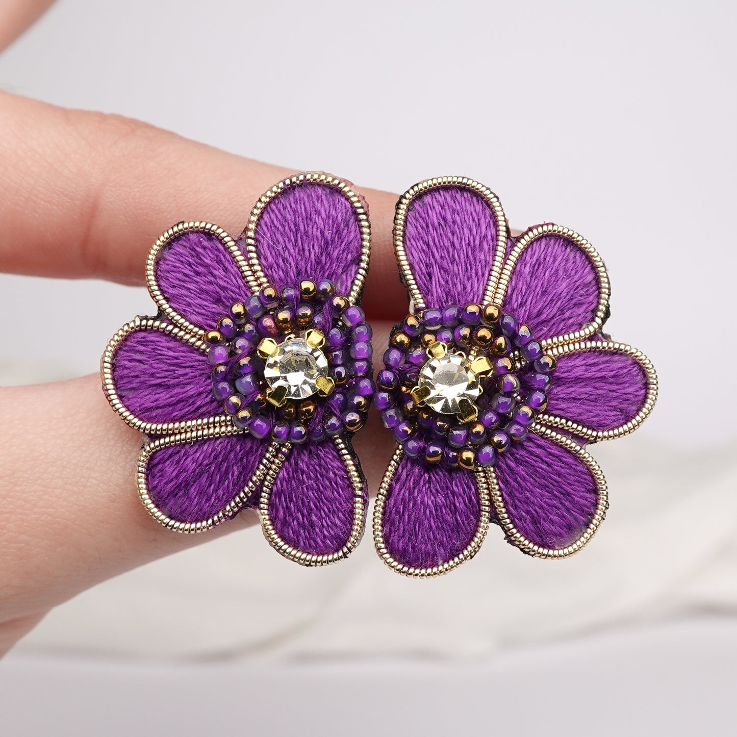 Aros hechos a mano Amatista