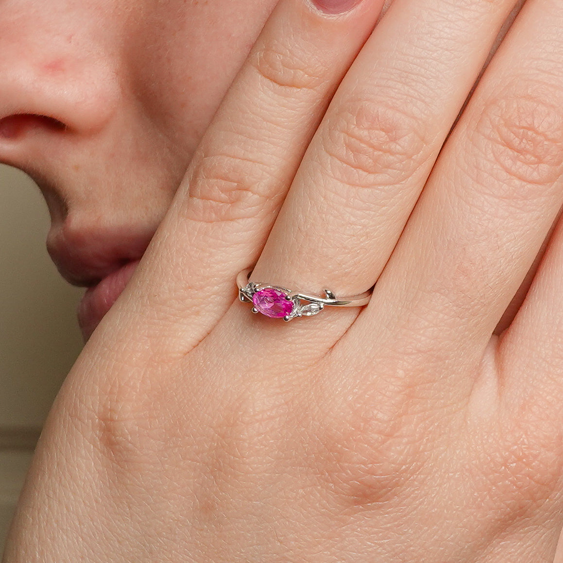 Anillo ajustable Aura Rosa