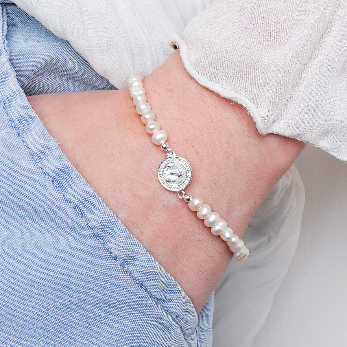 Pulsera San Benito perlas
