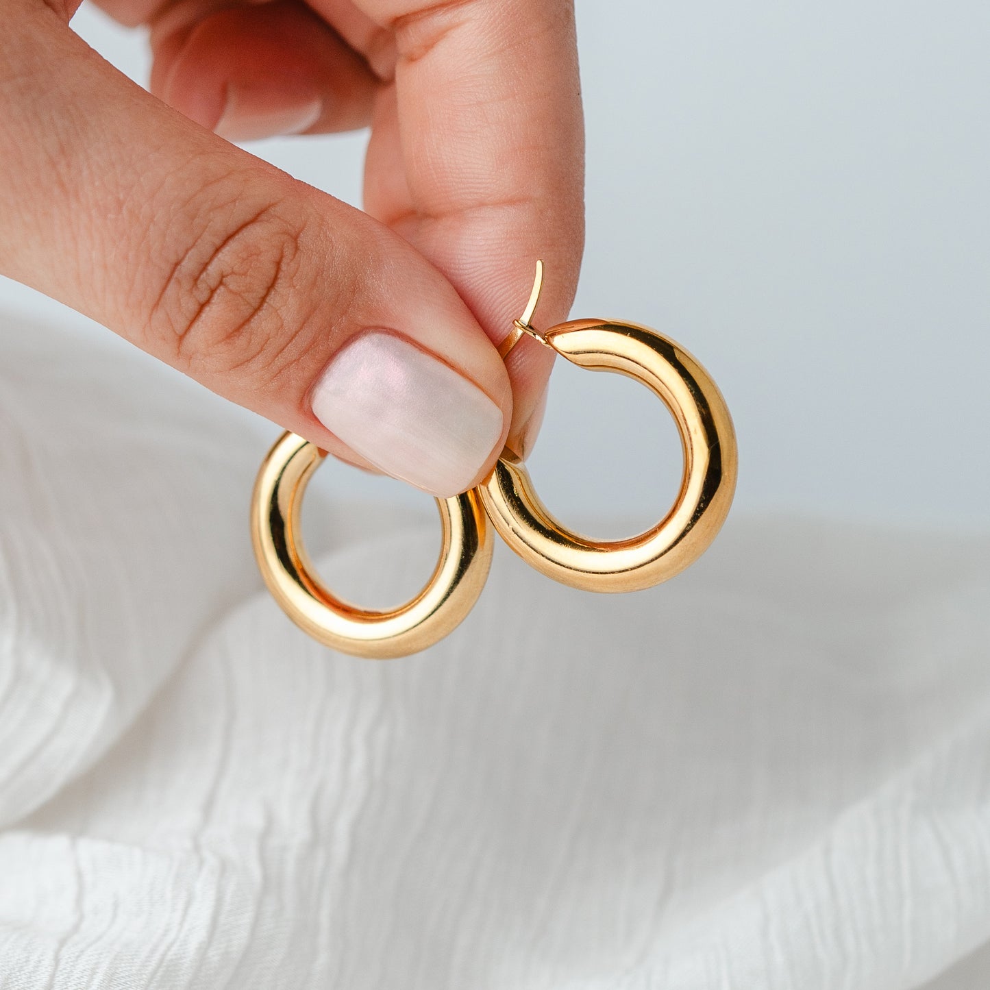 Aros argolla gold 25 mm