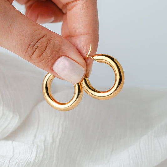 Aros argolla gold 25 mm