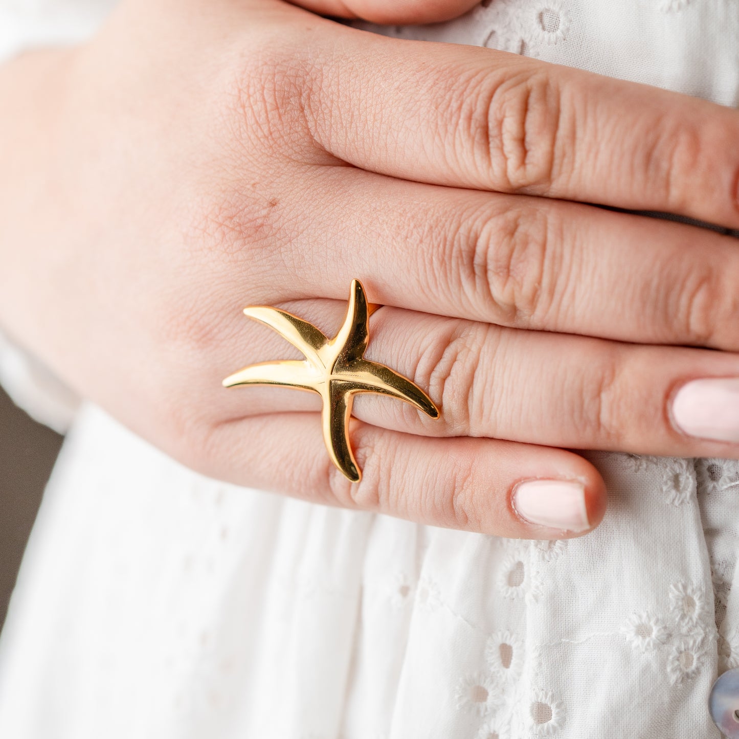 Anillo ajustable estrella de mar
