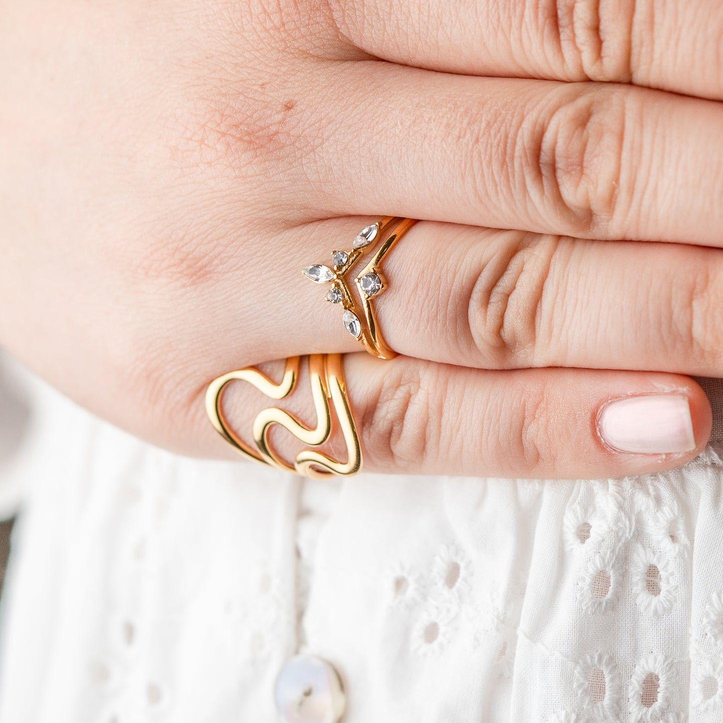 Anillo ajustable Brillo Marquise