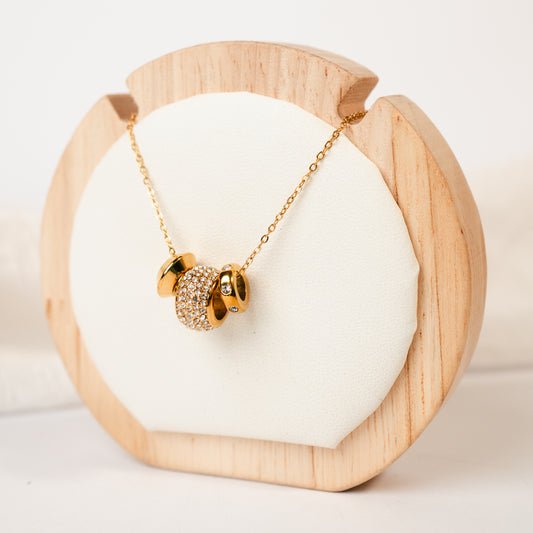 Collar eslabones bañado en oro