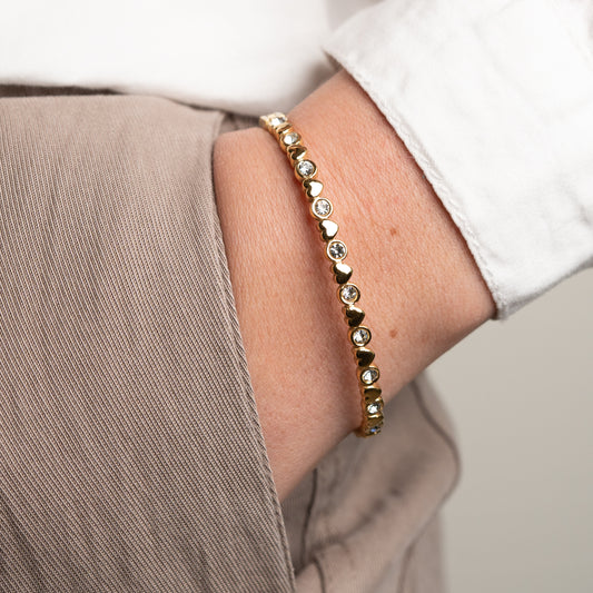 Pulsera esclava corazones
