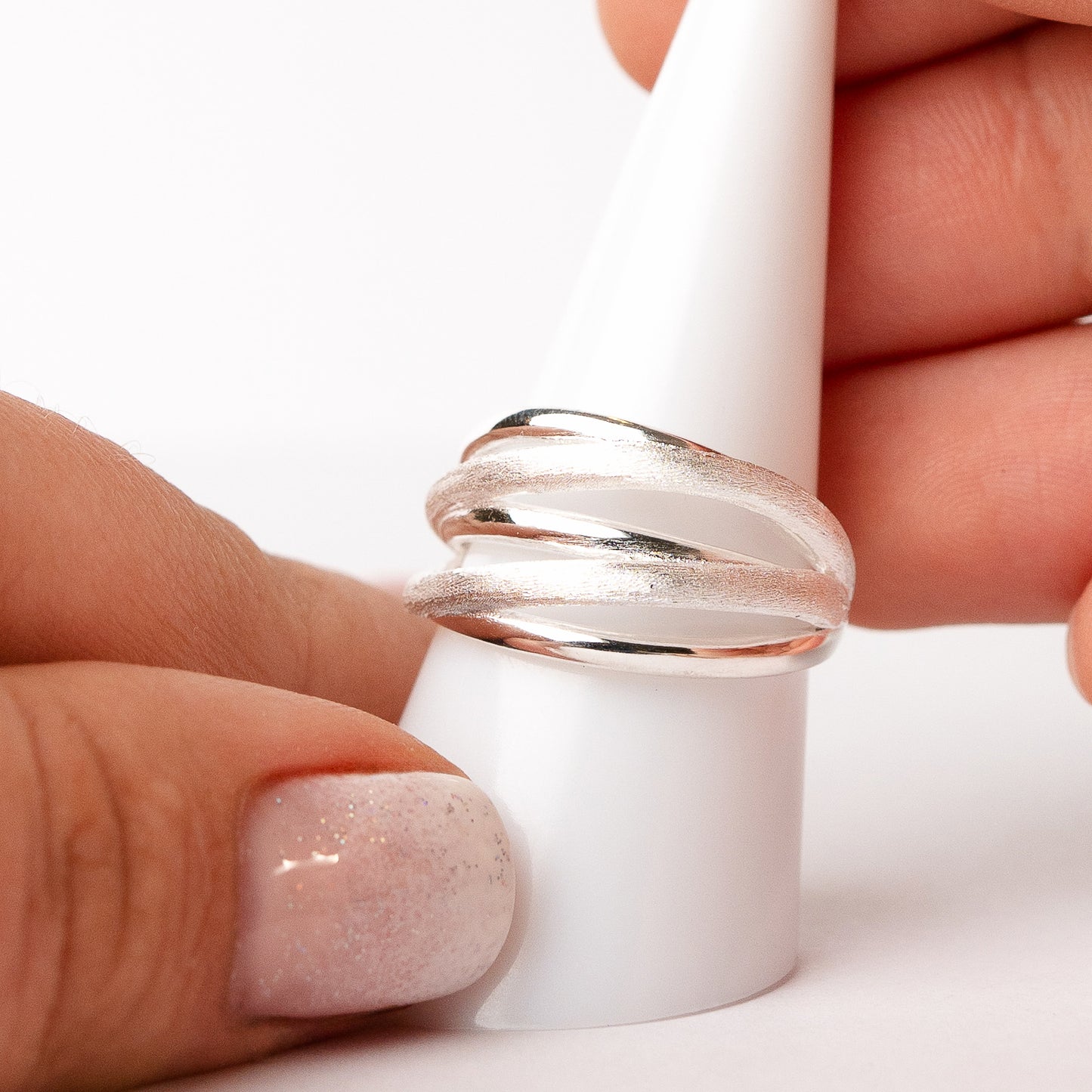 Anillo ajustable trenza