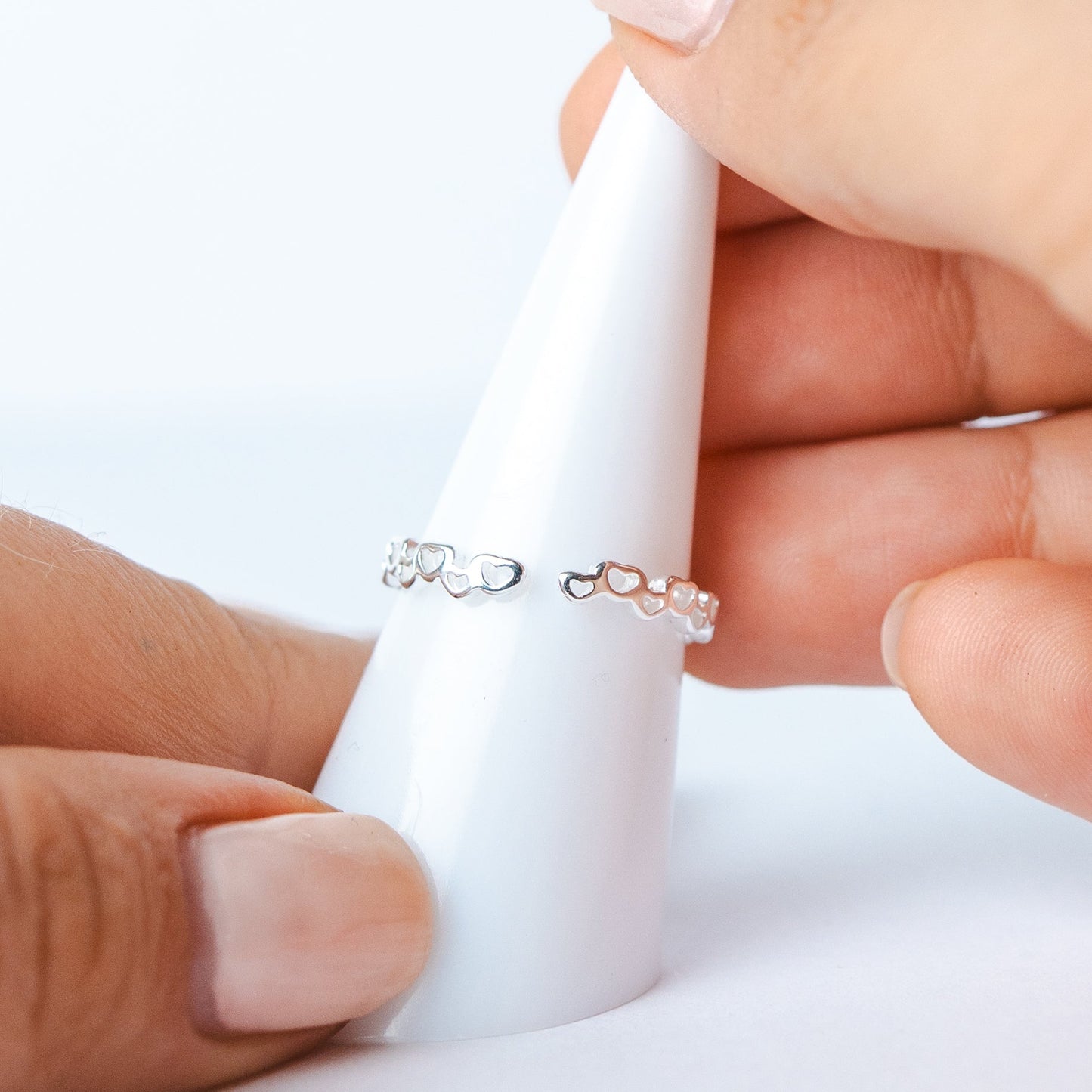 Anillo ajustable corazones