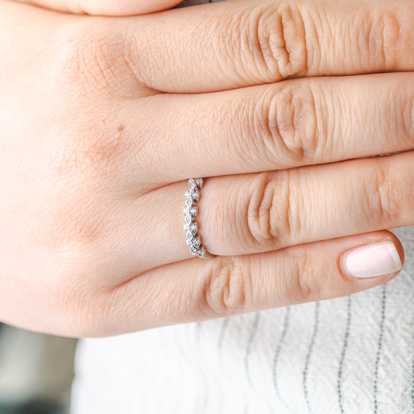 Anillo ajustable circones rombos