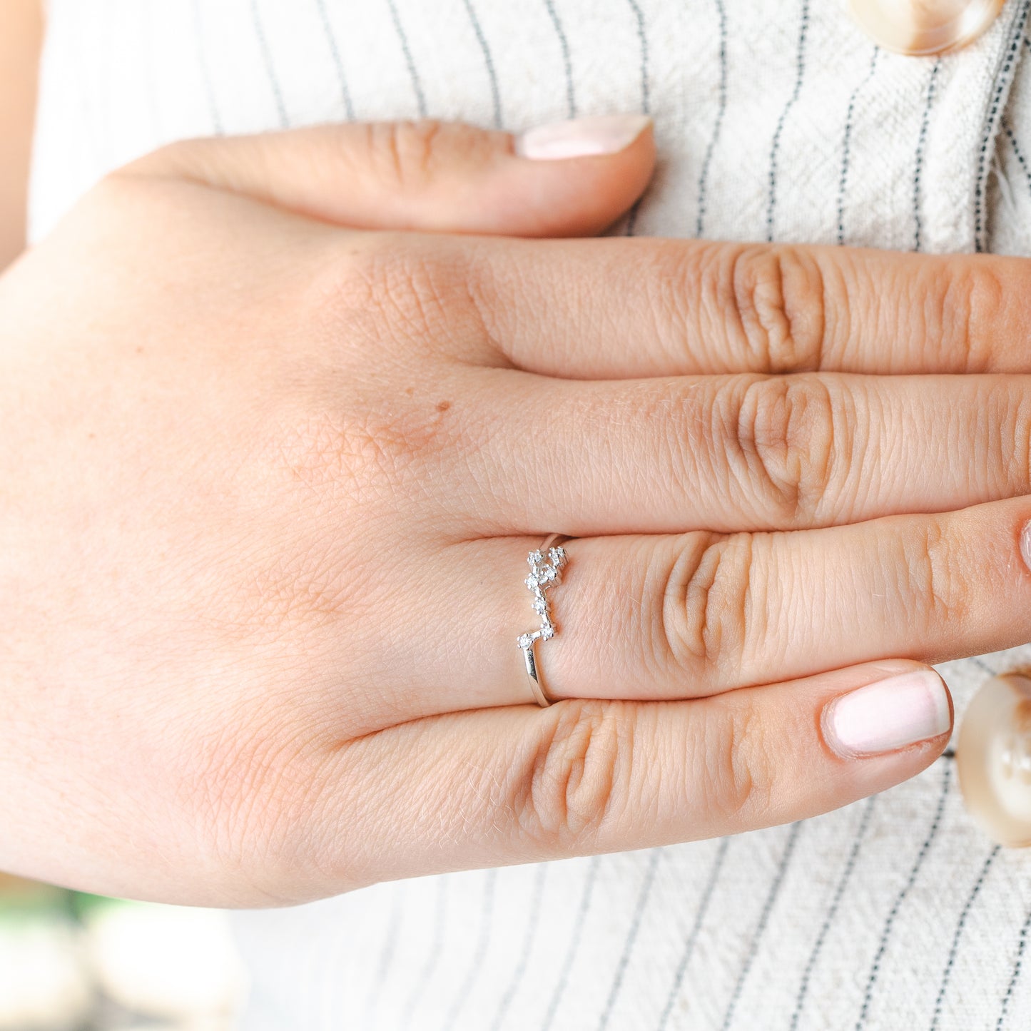 Anillo ajustable Zodiac constelación Leo