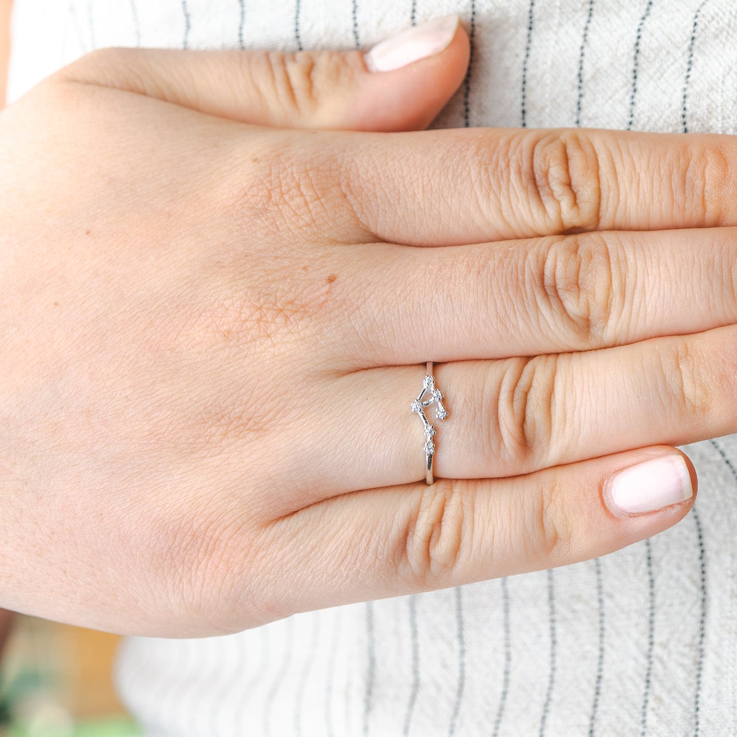 Anillo ajustable Zodiac constelación Libra