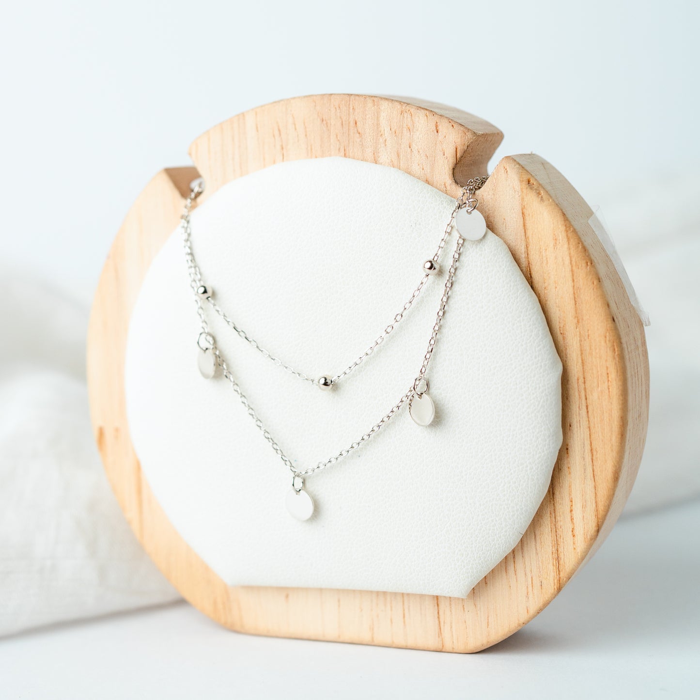 Collar doble Lluvia de plata