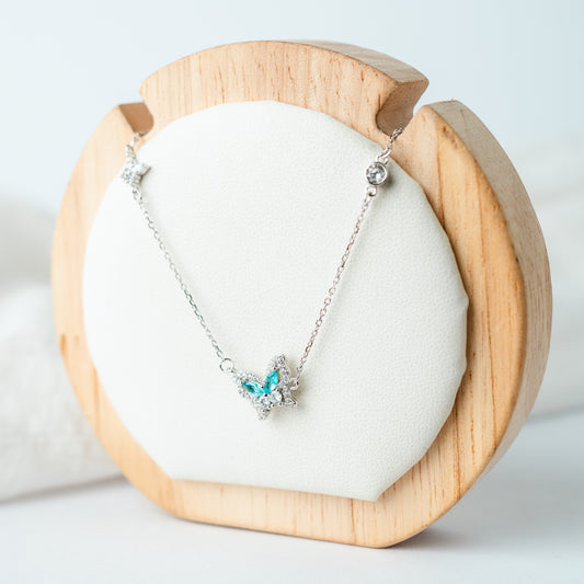 Collar Mariposa Turquesa