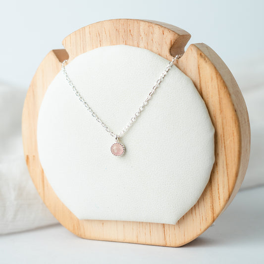 Collar piedra rosada