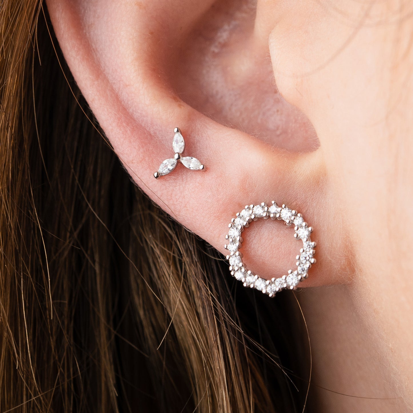 Aros pegados flor petit